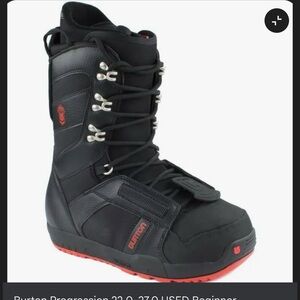 Burton Black and Red Snowboard Boots